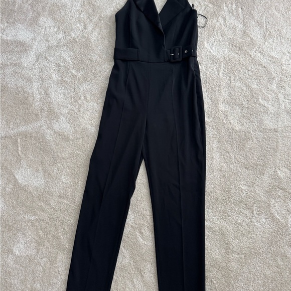 Reiss Elegant Black Halter Jumpsuit - Picture 3 of 6